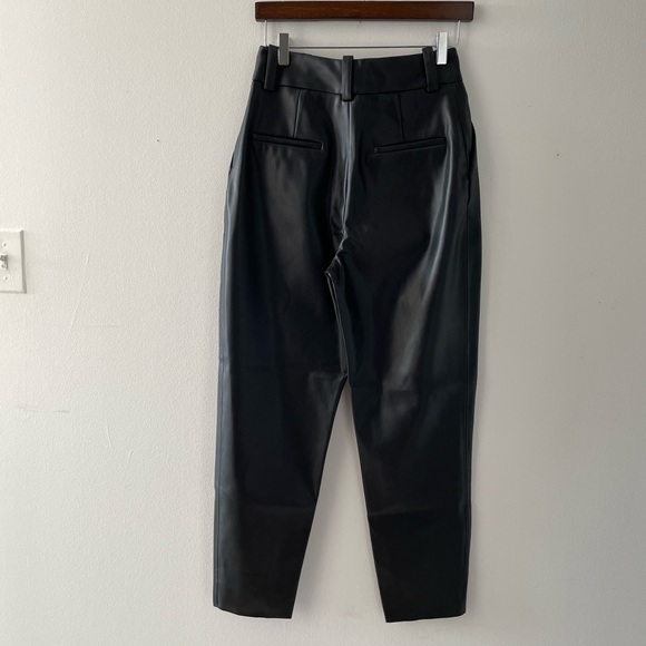 Zara Faux Leather High Waist Pants | S - Picture 6 of 11
